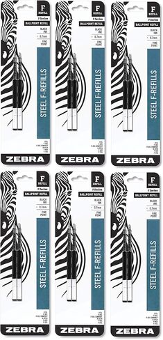 Refill for F301, F301 Ultra, F402, 301A, Spiral Ballpoint, Fine, Black, 2/Pack-6 Pack in Saudi Arabia
