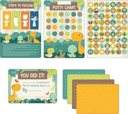 Potty Training Chart for Kids | Great for Toddlers Boys & Girls | Potty Training Rewards with Glitter Stars | Potty Sticker Chart | Potty Chart for Toddlers Boys and Girls | Unicorn Theme Potty Chart… in Saudi Arabia