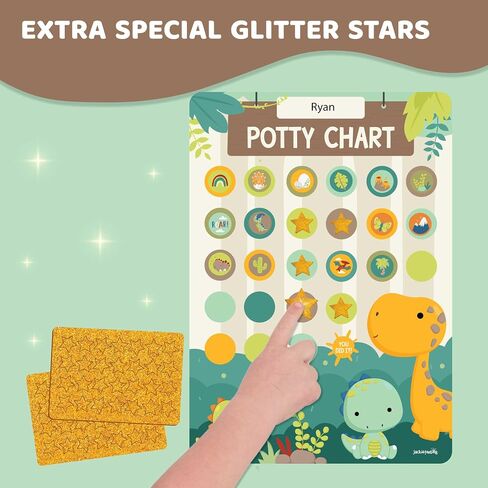 Potty Training Chart for Kids | Great for Toddlers Boys & Girls | Potty Training Rewards with Glitter Stars | Potty Sticker Chart | Potty Chart for Toddlers Boys and Girls | Unicorn Theme Potty Chart… in Saudi Arabia