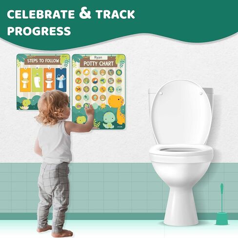 Potty Training Chart for Kids | Great for Toddlers Boys & Girls | Potty Training Rewards with Glitter Stars | Potty Sticker Chart | Potty Chart for Toddlers Boys and Girls | Unicorn Theme Potty Chart… in Saudi Arabia