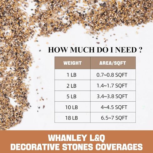 WHANLEY L&Q 2.8 رطل رمل سيليكا طبيعي (3 ~ 5 مم) رمل خشن، صخور عصارية، صخور نباتية، حصى حوض السمك، الحصى، حصى البازلاء، حبيبات البستنة، أحجار زخرفية، رمل لحفر النار، المواقد، الصخور in Kuwait