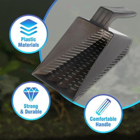 Kemcatui Aquarium Fish Tank Scoop, Sand Scraper Cleaning Pan Scoop, Gravel Sand Scoop Shovel Scraper in Saudi Arabia