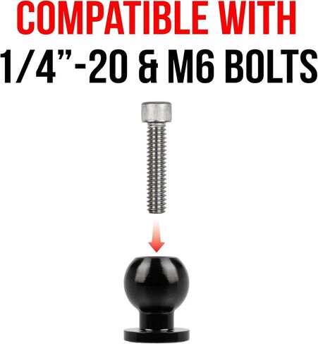 Tackform 20mm Aluminum Ball with 1/4"-20 (6mm) Thru Hole Enduro Series - NOT Compatible with 1" / 25mm / B Sized Ball in Saudi Arabia