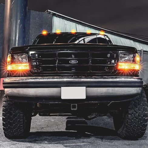 TRUE MODS Amber Teardrop Cab Marker Light Kit [DOT FMVSS 108] [SAE P2] [Universal Fit] [Reflector Lens] [94-98 Dodge Ram Direct Replacement] Lamp for Ford Van Super Duty F150 F250 F350 Chevy Truck in Saudi Arabia