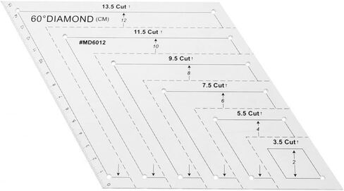 SMGDA 4Pcs Quilting Ruler, Handmade Quilting Templates, 60 Degree Triangle and Diamond, 45° Diamond, Hexagon Templates, Patchwork Sewing Craft Ruler for Drawing, Cutting, Plate and Clothing Design in Saudi Arabia