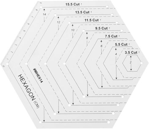 SMGDA 4Pcs Quilting Ruler, Handmade Quilting Templates, 60 Degree Triangle and Diamond, 45° Diamond, Hexagon Templates, Patchwork Sewing Craft Ruler for Drawing, Cutting, Plate and Clothing Design in Saudi Arabia