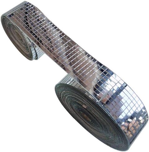 Roll Real Glass Craft Mini Square Mirrors Mosaic Tiles for DIY Crafts,Ball,Home Decoration (10.0M Length) in Saudi Arabia