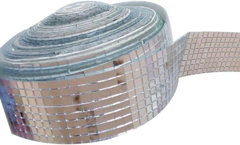 Roll Real Glass Craft Mini Square Mirrors Mosaic Tiles for DIY Crafts,Ball,Home Decoration (10.0M Length) in Saudi Arabia
