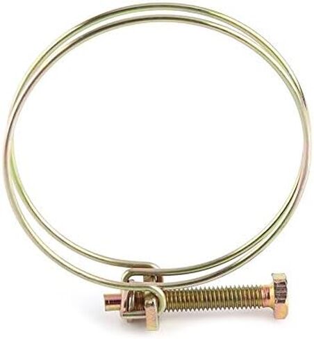 10 قطعة مشبك خرطوم سلك مزدوج، مشابك أنابيب خرطوم قابلة للتعديل مع مسامير قفل، حديد مطلي بالزنك (52 مم - 57 مم) in Kuwait