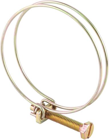 10 قطعة مشبك خرطوم سلك مزدوج، مشابك أنابيب خرطوم قابلة للتعديل مع مسامير قفل، حديد مطلي بالزنك (52 مم - 57 مم) in Kuwait