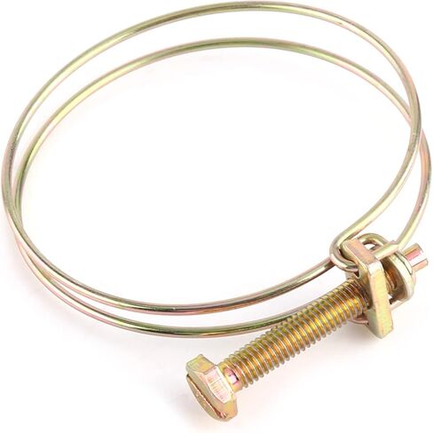 10 قطعة مشبك خرطوم سلك مزدوج، مشابك أنابيب خرطوم قابلة للتعديل مع مسامير قفل، حديد مطلي بالزنك (52 مم - 57 مم) in Kuwait