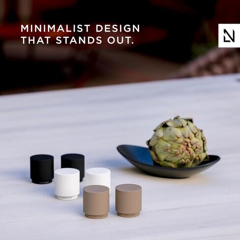 LARS NYSØM Mini Salt and Pepper Shakers Set | Stainless Steel Salt and Pepper Shakers with Modern Minimalist Design, Easy Refill, Small Size (Greige) in Saudi Arabia