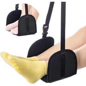 أرجوحة مسند للقدمين على شكل طائرة، مسند قدم محمول قابل للتعديل للسفر مع رغوة سميكة، لوح PVC، بطانة ناعمة مسامية (أزرق) in Kuwait