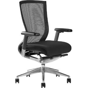 EURO STYLE Westin High Back Office Chair in Gray Mesh and Fabric Seat with Polished Aluminum Base in Saudi Arabia