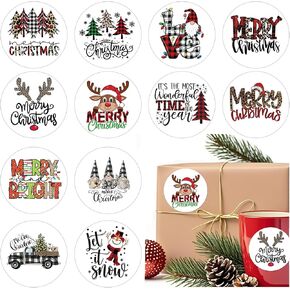 Christmas Stickers for Cards Crafts Envelope Seals Elegant Large 3 Inch Round Merry Christmas Holiday Patterns Label Card Stickers for Envelopes Xmas Gifts Presents Bag (merry60) in Kuwait