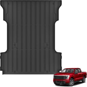 حصيرة سرير الشاحنة تناسب 2015-2026 Ford F150 & Lightning سرير 5.5FT (غير مناسب لسرير 6.5FT/8FT)، بطانة سرير TPE لجميع الأحوال الجوية شاحنة Cargo Liner F150/Lightning Accessories in Saudi Arabia