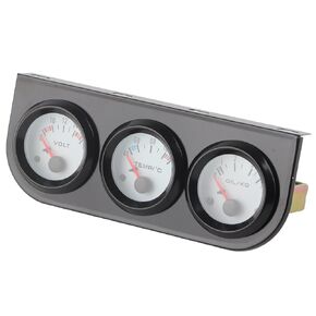 CHICIRIS Multifunctional Water TempVoltsOil Pressure Meter, 2in Triple Gauge Cluster, Easy Read, Night Light, 12V 4/6/8 Cylinder, PlasticIron, for Car/Truck in Kuwait