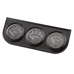 CHICIRIS 52mm Triple Gauges 3 in 1 Voltmeter Water Temp Gauge Oil Pressure Meter, High Sensitivity Black, Racing Look, Fits for CarsTrucksTractors in Saudi Arabia