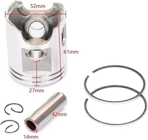 Motor Parts Piston Ring Pin Clip Kit Fit For BWS100 4VP-E1636-00 4VP-E1636-10(52mm) in Saudi Arabia