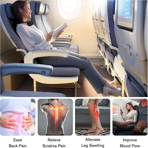 Airplane Foot Rest, Perfect Foot Hammock for Plane Travel, Portable Foot Rest with Flat Base and Memory Foam, Airplane Travel Essentials in Saudi Arabia
