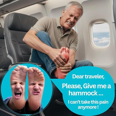 Premium Airplane Foot Hammock – Foot Hanger for Flights Portable Foot Rest for Air Travel Memory Foam Leg Rest Travel Under Desk Foot Hammock for Travel Gift Men Women Wheelchair footrest Christmas in Saudi Arabia