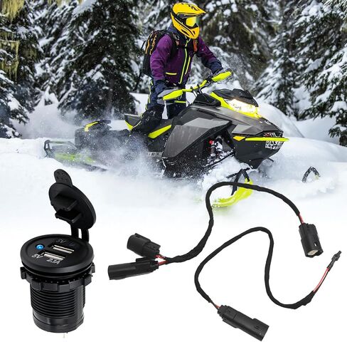 USB Power Outlet Kit, Replacement for Ski-Doo REV Gen4 G4 850 XRS 2017-2022, USB Plug with Dual Ports Replaces 860201261 in Saudi Arabia