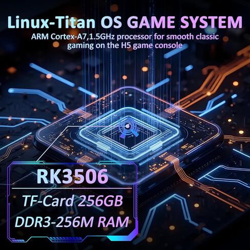 H5 Retro Gaming Console, 5.0 Inch IPS HD Screen Handheld Game Console, 256GB TF Card Build-in 40000+ Classic Games, Portable Video Arcade Support 34+ Emulators with 4000mAh Battery, Black in Saudi Arabia