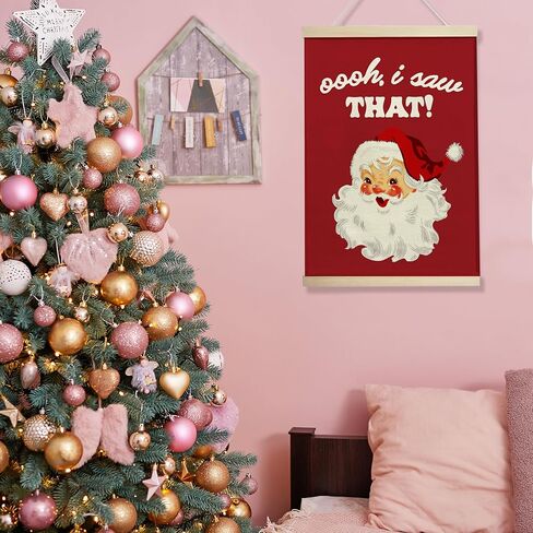 NQDWX Funny Santa Beer Christmas Wall Hanging Flag – Retro Santa Claus Canvas Banner, Holiday Bar Party Décor for Men, 12x17 Inches.(209) in Kuwait