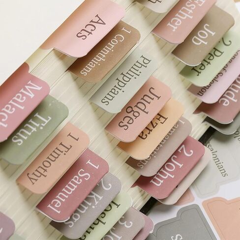 Bible Tabs for Women and Men - Laminated Large Print Neutral Tabs for Easy Study Bible Navigation - Boho Theme Index in Saudi Arabia
