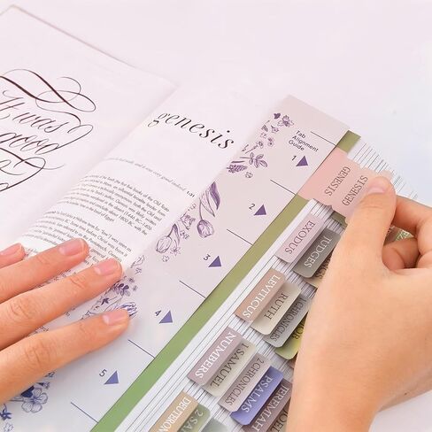Bible Tabs for Women and Men - Laminated Large Print Neutral Tabs for Easy Study Bible Navigation - Boho Theme Index in Saudi Arabia