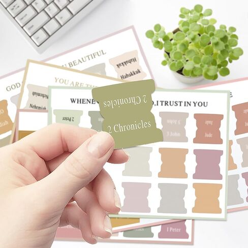 Bible Tabs for Women and Men - Laminated Large Print Neutral Tabs for Easy Study Bible Navigation - Boho Theme Index in Saudi Arabia