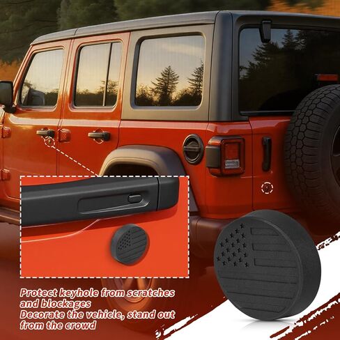 Keyhole Covers, Magnetic Door Lock Cover for 2018-2024 Wrangler JL and Gladiator JT, Keyhole Protection Accessories in Kuwait