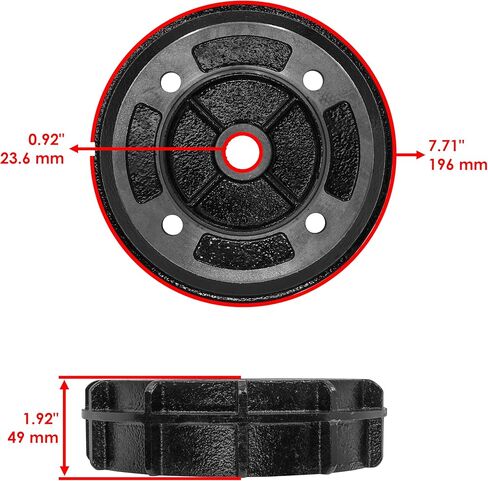 كالتريك 2 طبلة فرامل خلفية مع مسامير متوافقة مع كاواساكي 41038-1226 in Kuwait