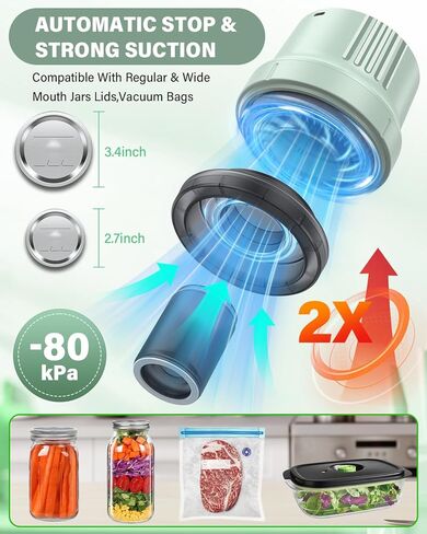 مجموعة أدوات سد الفراغات من ميسون - تعليب أوتوماتيكي بالكامل - سدادة الجرة - ختم الفراغ، 2025 سدادة كهربائية مطورة لبرطمانات ميسون ذات الفم العريض والعادي / التعليب وحقيبة فيديو سو فيد / آلة سدادة البرطمانات للأغذية in Kuwait