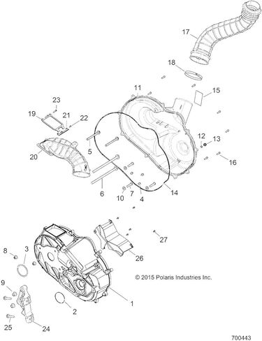 مجموعة غطاء القابض الخارجي Polaris RZR، متوافقة مع موديلات Polaris، قطعة OEM الأصلية 2636330، الكمية 1 in Saudi Arabia