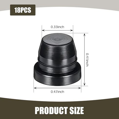 18 PCS Car Brake Bleeder Screw Caps, Rubber Grease Fitting Dust Zerk Covers, Waterproof Brake Caliper Nipple Stem Cap, Universal for Cars, Motorcycles, Bicycles (Black) in Saudi Arabia