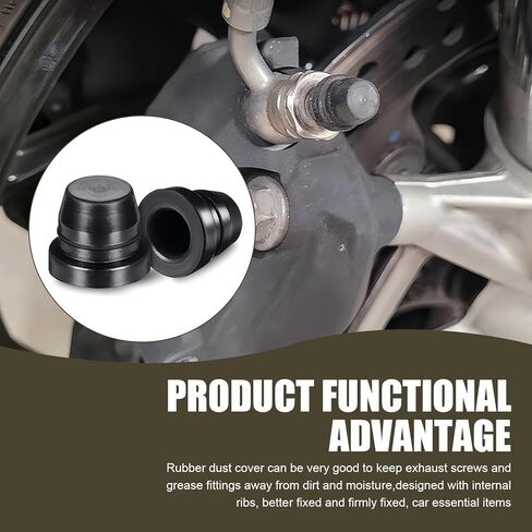 18 PCS Car Brake Bleeder Screw Caps, Rubber Grease Fitting Dust Zerk Covers, Waterproof Brake Caliper Nipple Stem Cap, Universal for Cars, Motorcycles, Bicycles (Black) in Saudi Arabia
