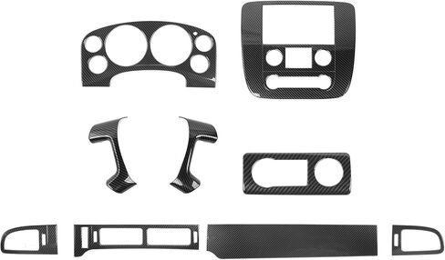 RT-TCZ ألياف الكربون غطاء طقم الديكور الداخلي لوحدة التحكم المركزية لـ Chevy Avalanche/Suburban/Tahoe 2007-2013، لـ GMC Yukon/Sierra 2007-2013، 9 قطع in Kuwait