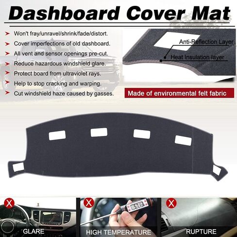 Dashboard Cover Dash Cover Mat Pad Custom Fit for Dodge Ram 1500 2500 3500 1998 1999 2000 2001 (98-01DarkGray) in Saudi Arabia