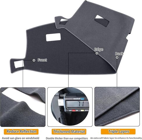 Dashboard Cover Dash Cover Mat Pad Custom Fit for Dodge Ram 1500 2500 3500 1998 1999 2000 2001 (98-01DarkGray) in Saudi Arabia