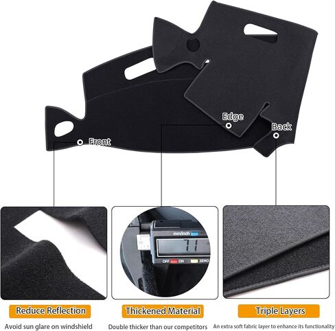 Dashboard Cover Dash Cover Mat Pad Custom Fit for Dodge Ram 1500 2500 3500 1998 1999 2000 2001 (98-01DarkGray) in Saudi Arabia