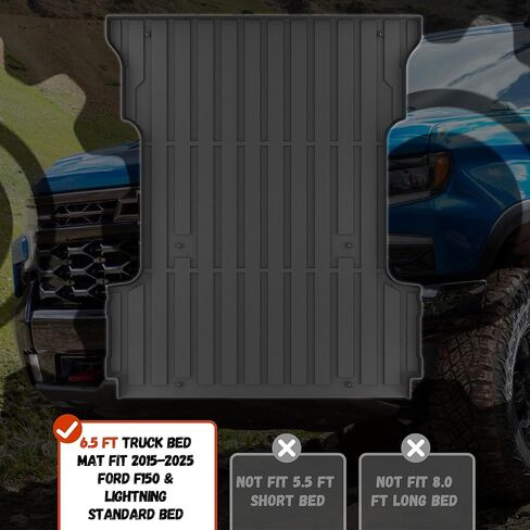 Truck Bed Mat Fit 2015-2026 Ford F150 & Lightning 5.5FT Bed (Not Fit 6.5FT/8FT Bed), TPE All Weather Truck Bed Liner Cargo Liner F150/Lightning Accessories in Saudi Arabia