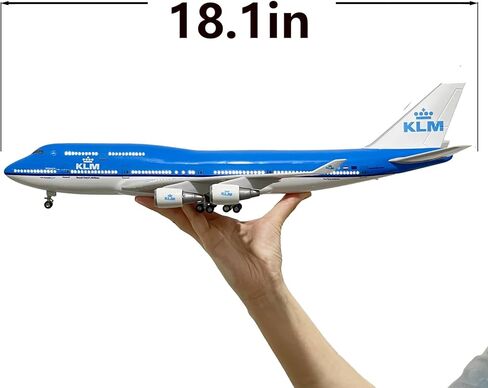 نموذج طائرة B747 بمقياس 1/150 من الراتنج نموذج طائرة B747 مع أضواء LED وإكسسوارات مشهد المطار عرض مثالي وهدية in Kuwait