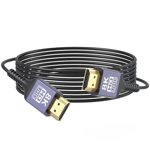 Thin HDMI Cable 6.6FT 8K Slim HDMI Cable, 48Gbps Ultra High Speed Flexible HDMI 2.1 Cord with 8K@60Hz, 4K@120Hz/60Hz, Dynamic HDR, eARC, 3D for Laptop, HDTV, Monitor, Projector, PS5/PS4, Xbox in Saudi Arabia