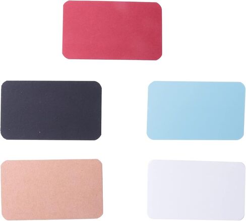 100 Pcs Mini Cards Blank Colorful Round Corner Cardboard Flash Word Message Index Tags Cards for Business Note Language Learning Art Craft Office Supplies (Black) in Saudi Arabia