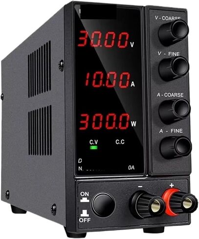 Voltage Reglator Stabilizer Adjustable DC Power Supply 30V 10A Voltage Regulator Stabilizer Switching DC Power 60V 5A 120V 3A(Black 3Digits 30V10A) in Saudi Arabia