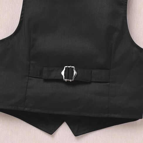 IDOPIP Toddler Kids Baby Boys Formal Suit Gentleman Outfit Long Sleeve Shirt with Bowtie + Vest + Pants Overalls Clothes 2-8T in Kuwait