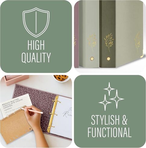3 Ring Binder 1-Inch Rings – 3-Pack of Cute Binders with Pockets, Gold-Foil & Metal Corners – 1 Inch Binders 3 Ring Cute for School, Office & Work – 1" Pastel Three-Ring Binder One Inch in Saudi Arabia