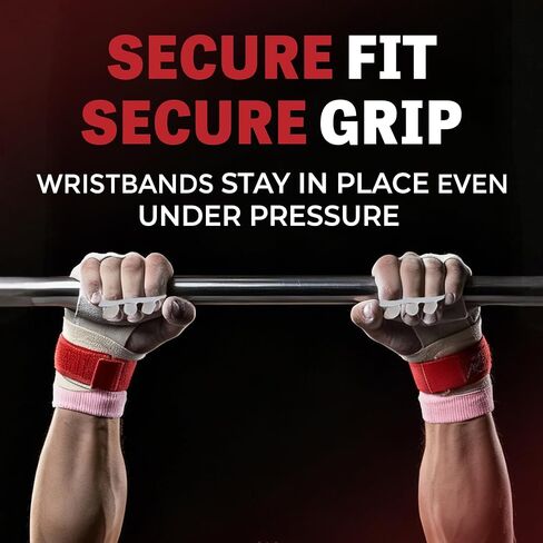 أساور معصم Reisport، أساور معصم جمباز بيضاء، للجنسين، مقاس واحد، 5 بوصة، حماية المعصم، مقابض الجمباز، عصابات الرأس in Kuwait