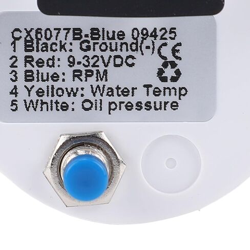 Akozon Water Temperature Oil Pressure Speed Meter 52mm Digital Backlight Display 3 in 1 Boat Marine Meter for RV Truck (White Dial Silver Cover) in Saudi Arabia
